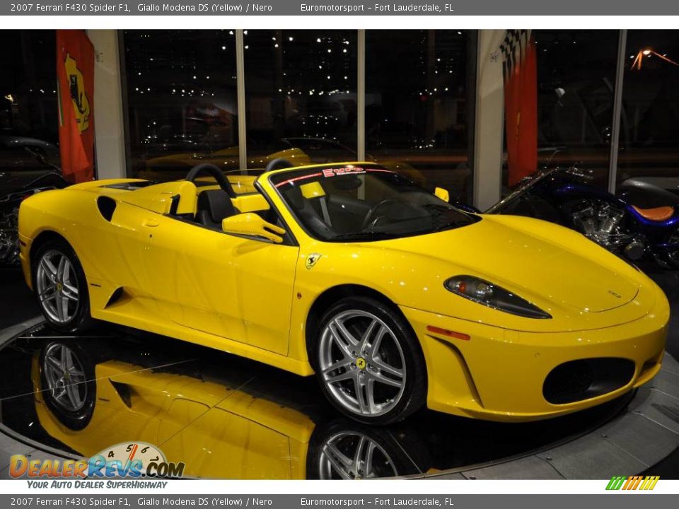 2007 Ferrari F430 Spider F1 Giallo Modena DS (Yellow) / Nero Photo #40