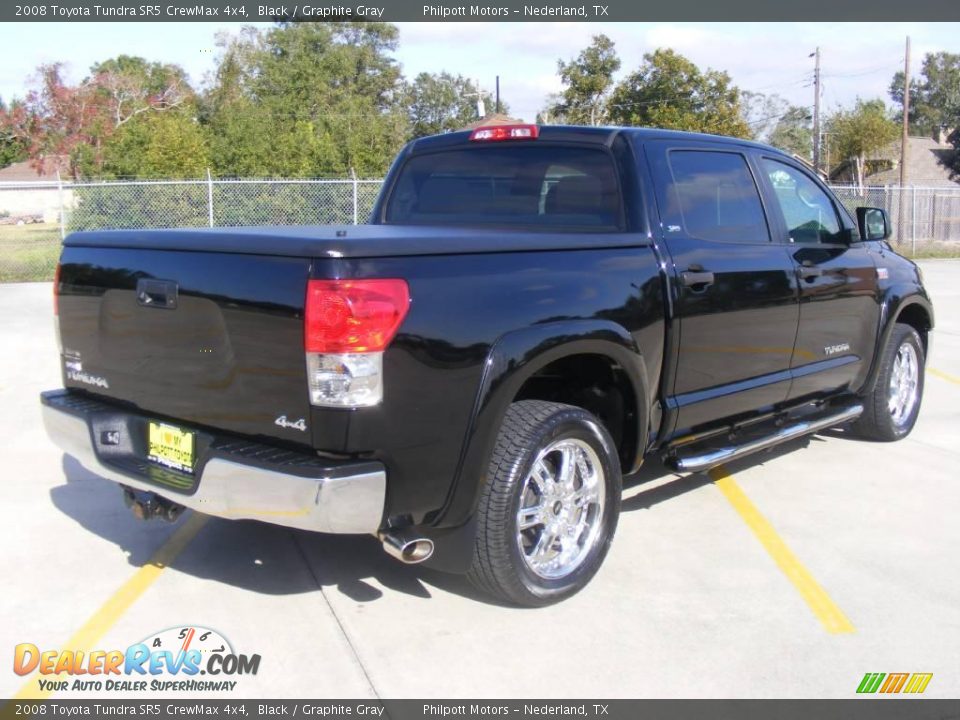 2008 Toyota Tundra SR5 CrewMax 4x4 Black / Graphite Gray Photo #3