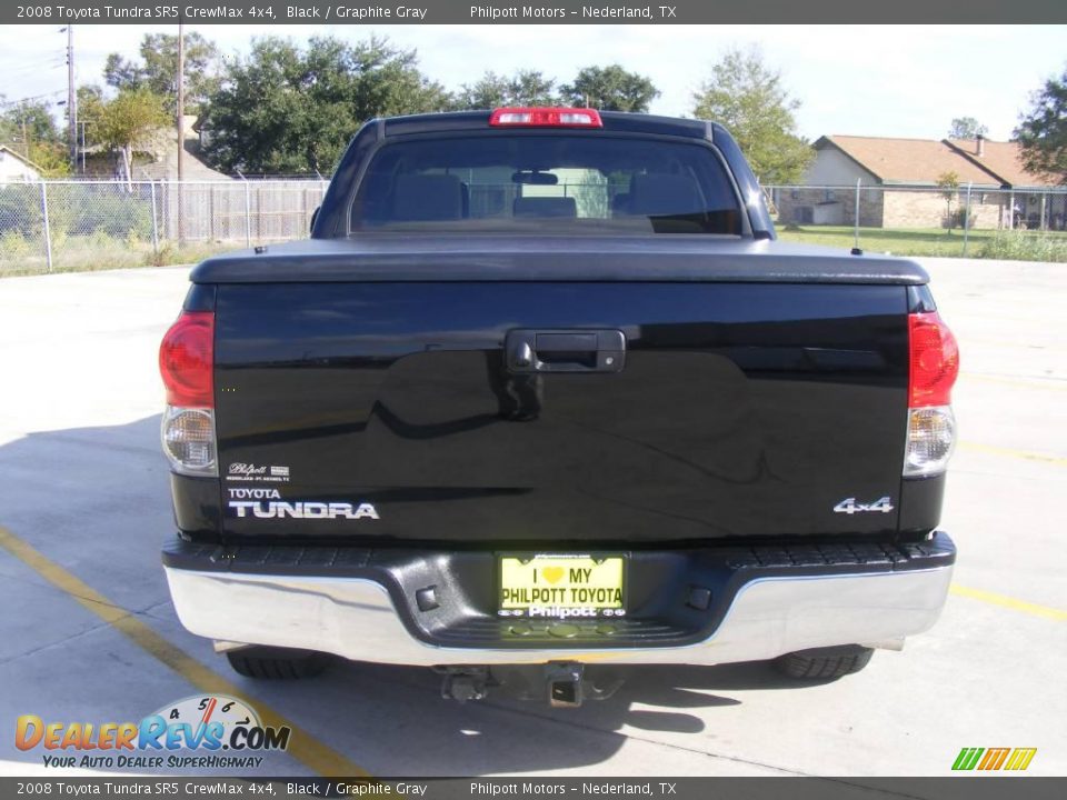 2008 Toyota Tundra SR5 CrewMax 4x4 Black / Graphite Gray Photo #4