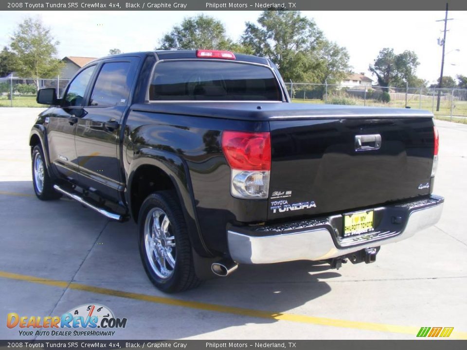 2008 Toyota Tundra SR5 CrewMax 4x4 Black / Graphite Gray Photo #5