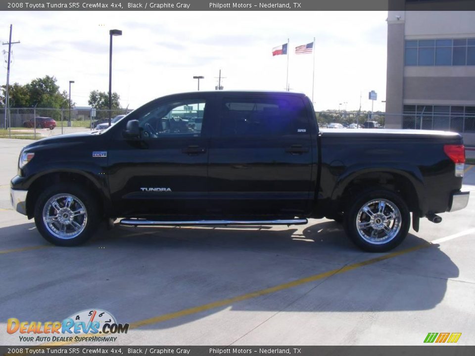 2008 Toyota Tundra SR5 CrewMax 4x4 Black / Graphite Gray Photo #6