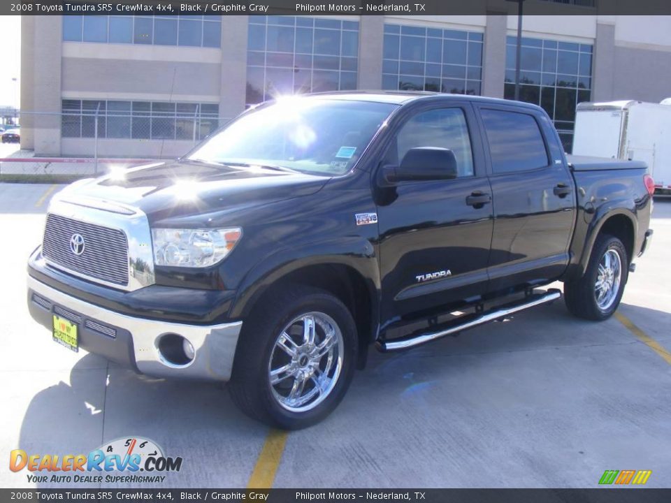 2008 Toyota Tundra SR5 CrewMax 4x4 Black / Graphite Gray Photo #7