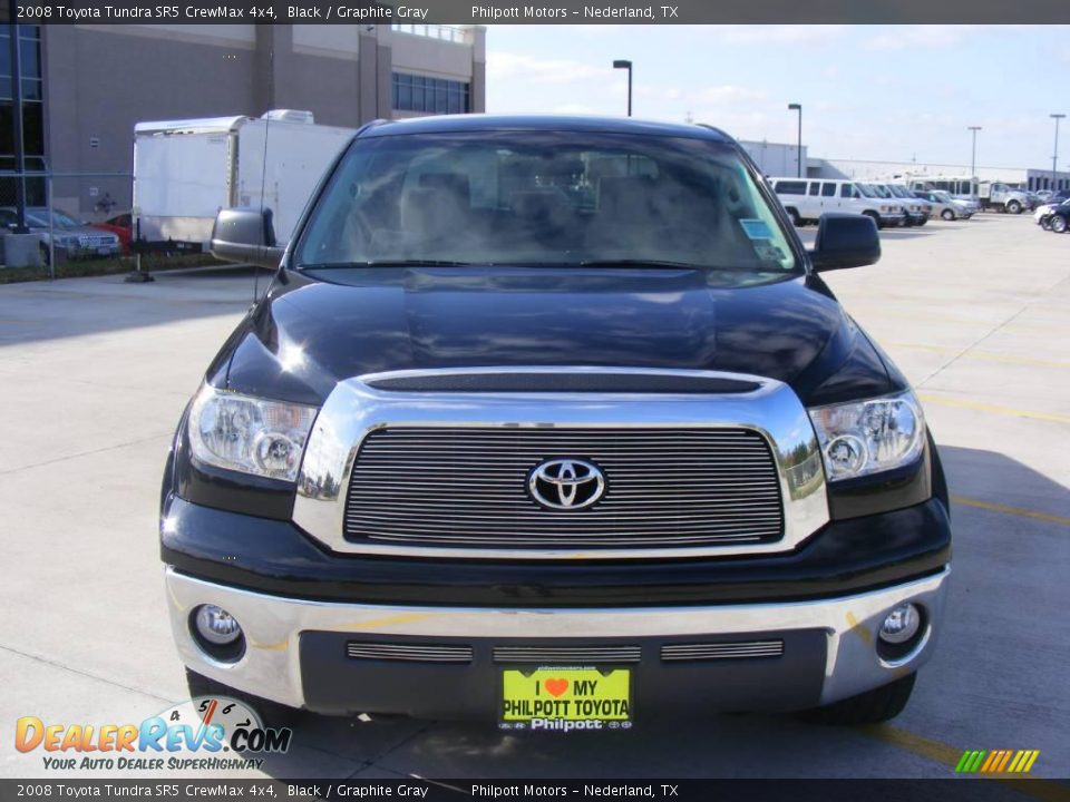 2008 Toyota Tundra SR5 CrewMax 4x4 Black / Graphite Gray Photo #8