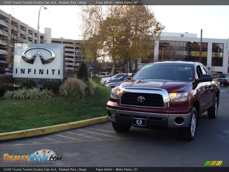 2008 Toyota Tundra Double Cab 4x4 Radiant Red / Beige Photo #1