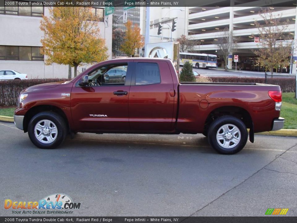 2008 Toyota Tundra Double Cab 4x4 Radiant Red / Beige Photo #8