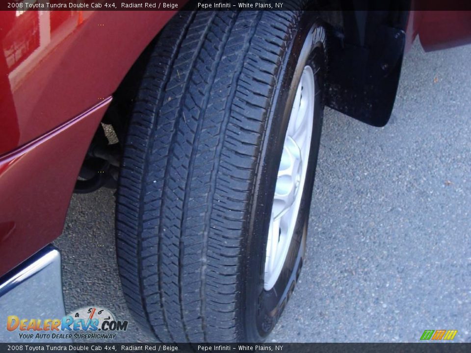 2008 Toyota Tundra Double Cab 4x4 Radiant Red / Beige Photo #10