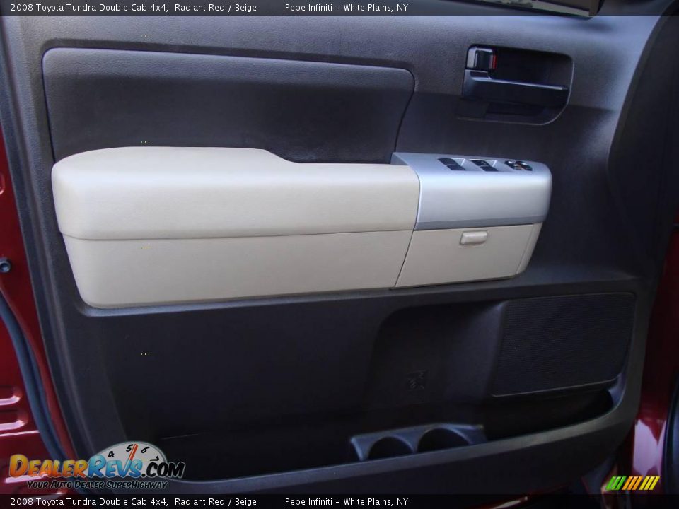 2008 Toyota Tundra Double Cab 4x4 Radiant Red / Beige Photo #11