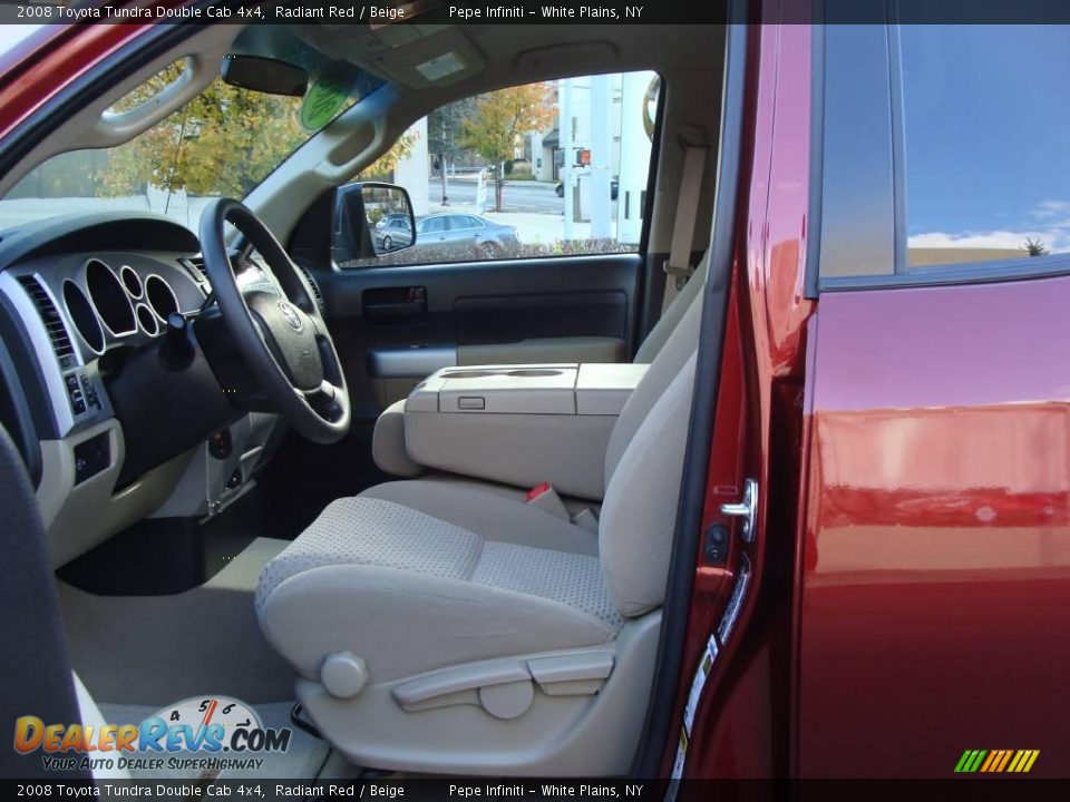 2008 Toyota Tundra Double Cab 4x4 Radiant Red / Beige Photo #12