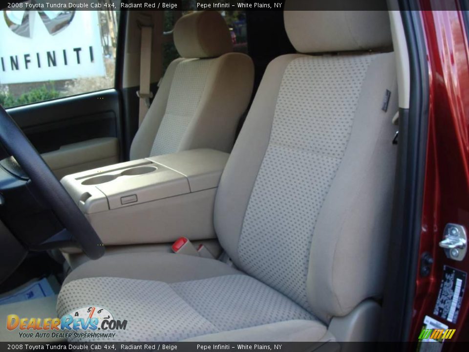2008 Toyota Tundra Double Cab 4x4 Radiant Red / Beige Photo #14
