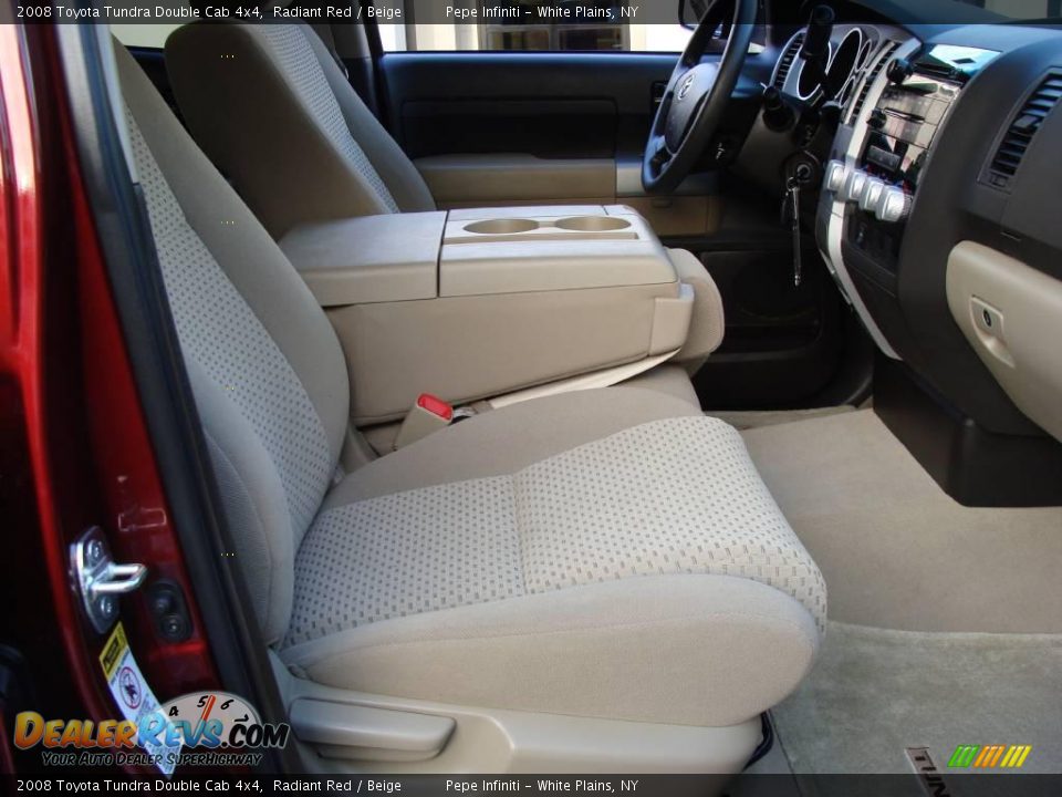 2008 Toyota Tundra Double Cab 4x4 Radiant Red / Beige Photo #15