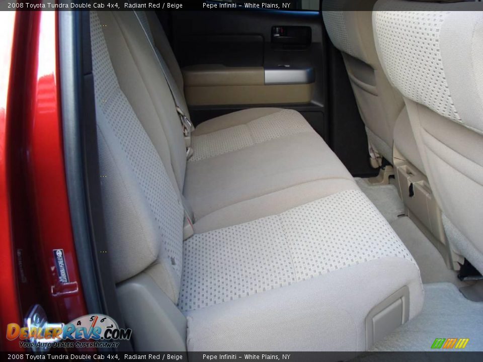 2008 Toyota Tundra Double Cab 4x4 Radiant Red / Beige Photo #16