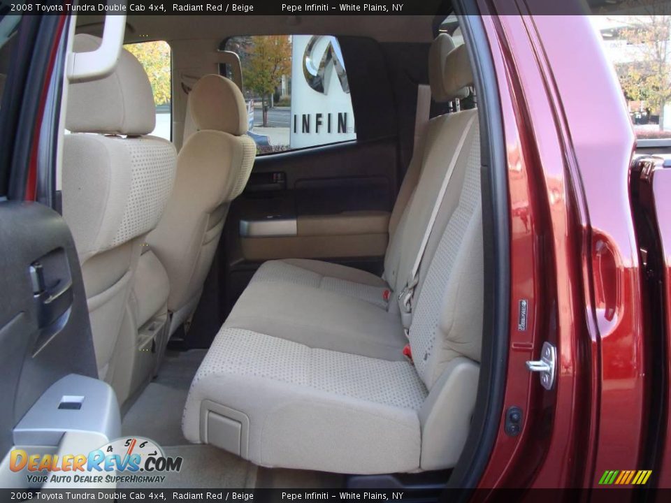 2008 Toyota Tundra Double Cab 4x4 Radiant Red / Beige Photo #17