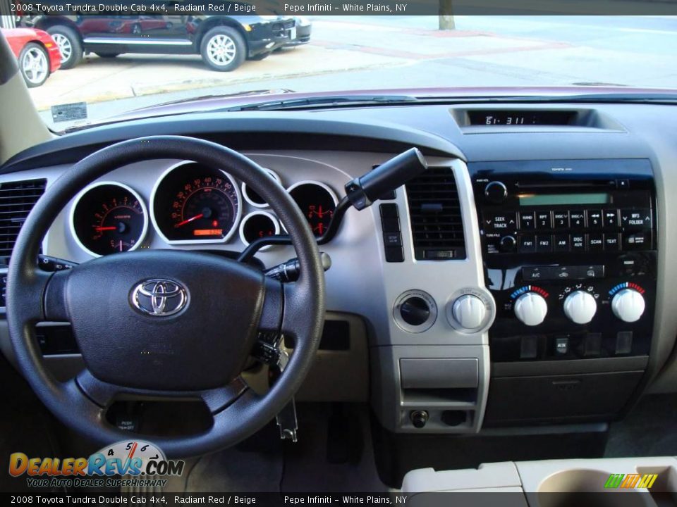 2008 Toyota Tundra Double Cab 4x4 Radiant Red / Beige Photo #18