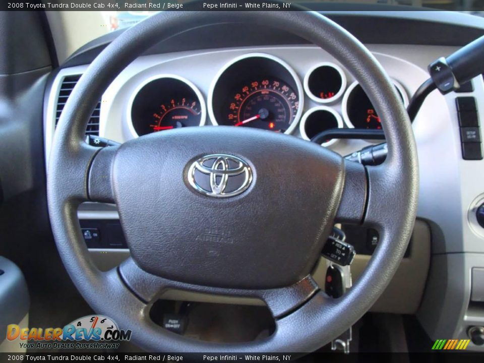 2008 Toyota Tundra Double Cab 4x4 Radiant Red / Beige Photo #19
