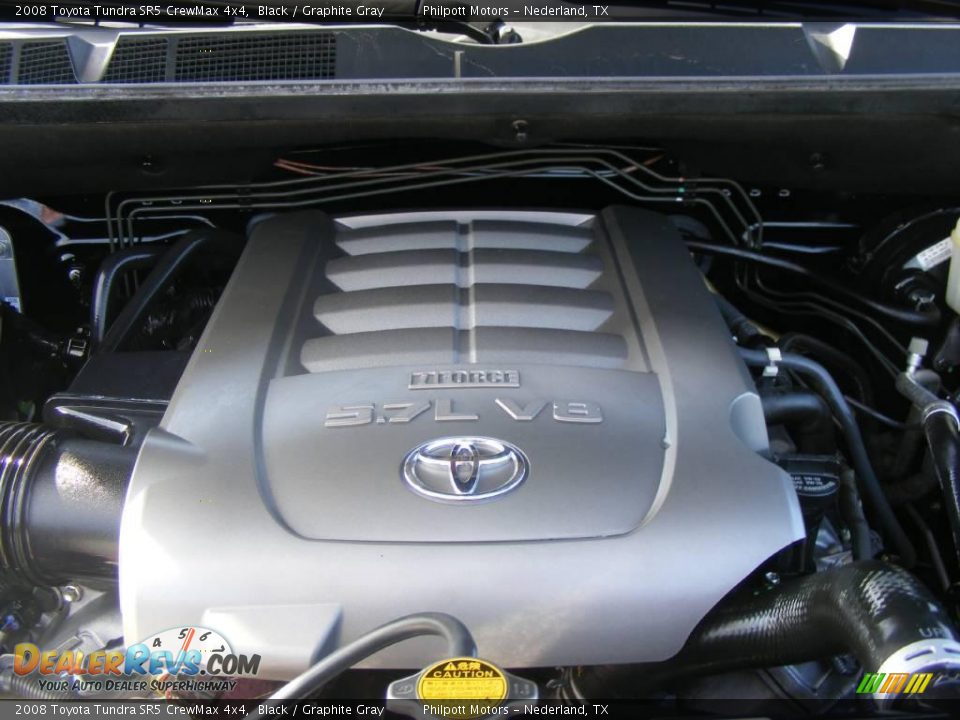 2008 Toyota Tundra SR5 CrewMax 4x4 Black / Graphite Gray Photo #32