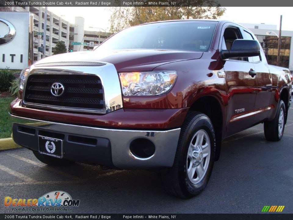 2008 Toyota Tundra Double Cab 4x4 Radiant Red / Beige Photo #27