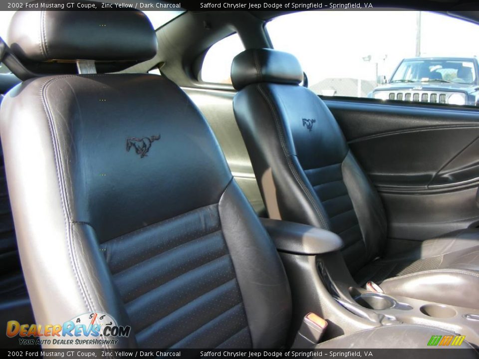 2002 Ford Mustang GT Coupe Zinc Yellow / Dark Charcoal Photo #19