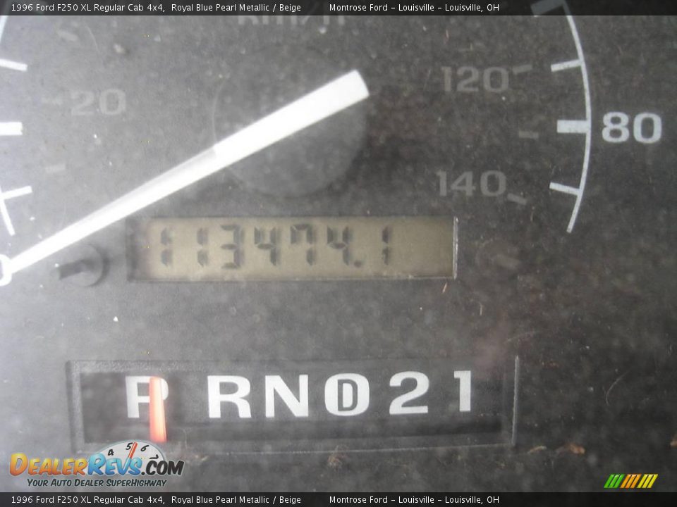 1996 Ford F250 XL Regular Cab 4x4 Royal Blue Pearl Metallic / Beige Photo #27