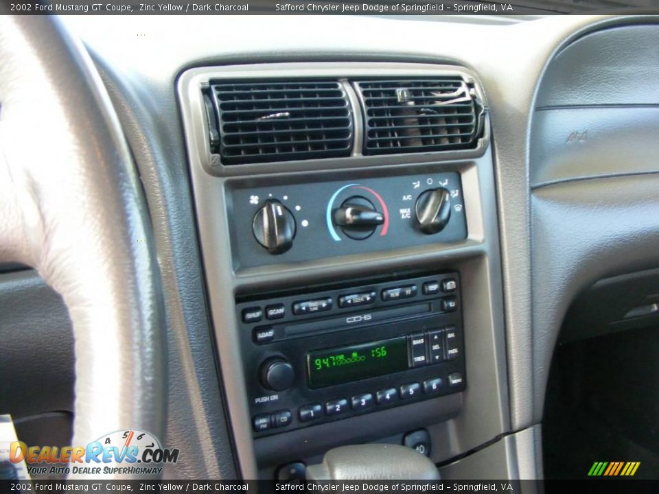 2002 Ford Mustang GT Coupe Zinc Yellow / Dark Charcoal Photo #21