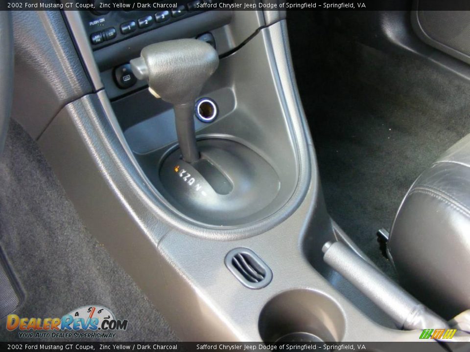 2002 Ford Mustang GT Coupe Zinc Yellow / Dark Charcoal Photo #22