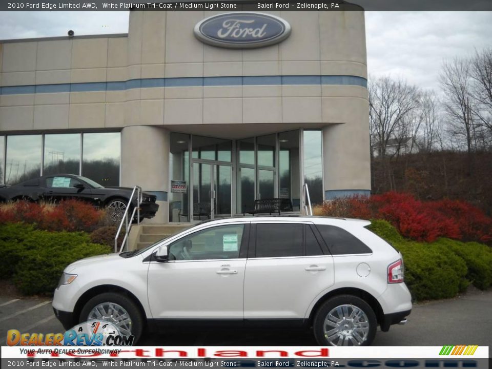 2010 Ford Edge Limited AWD White Platinum Tri-Coat / Medium Light Stone Photo #1