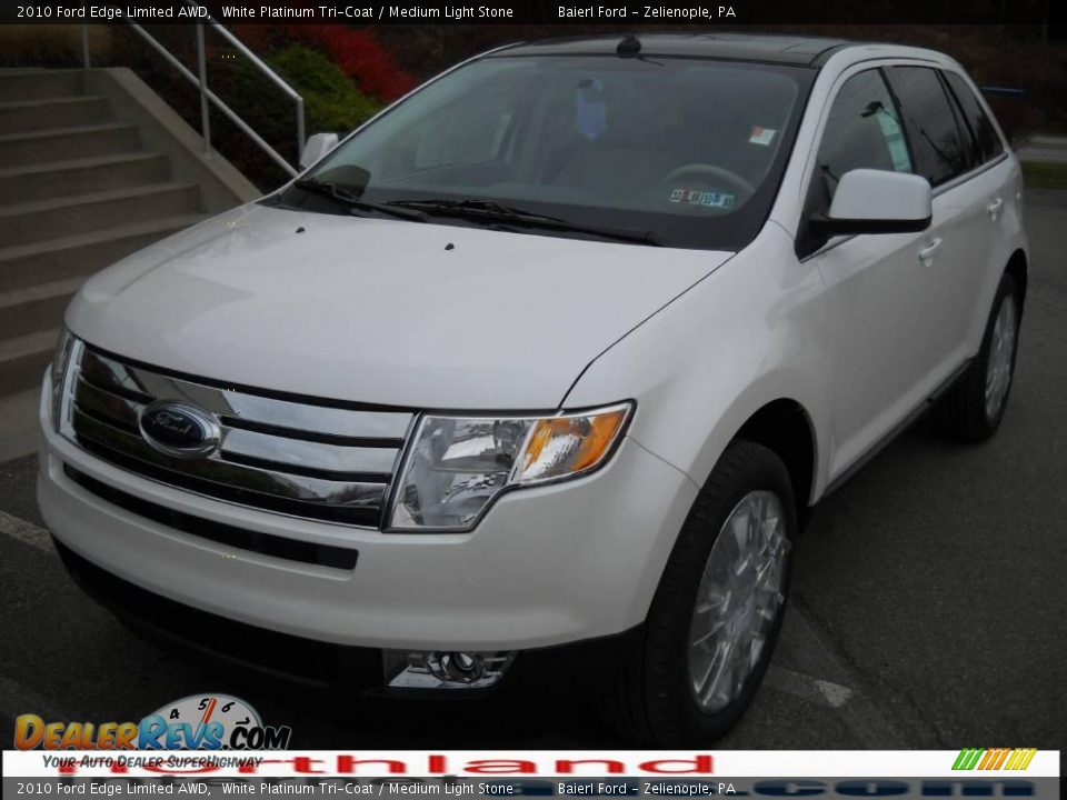 2010 Ford Edge Limited AWD White Platinum Tri-Coat / Medium Light Stone Photo #2