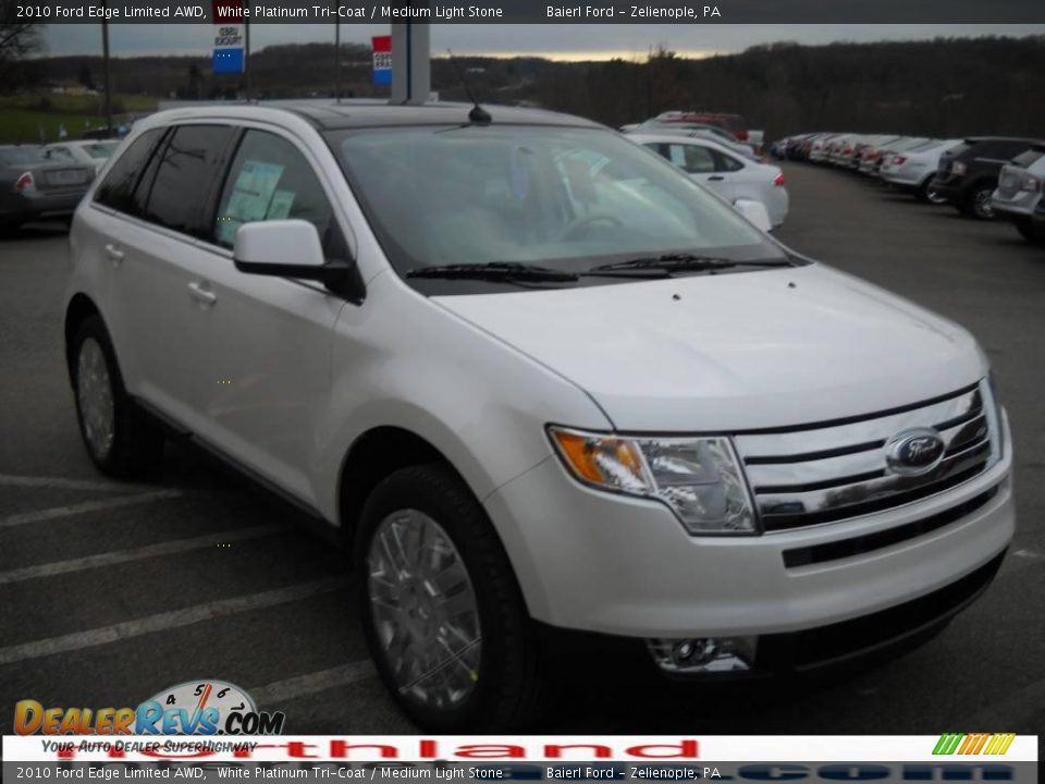 2010 Ford Edge Limited AWD White Platinum Tri-Coat / Medium Light Stone Photo #4