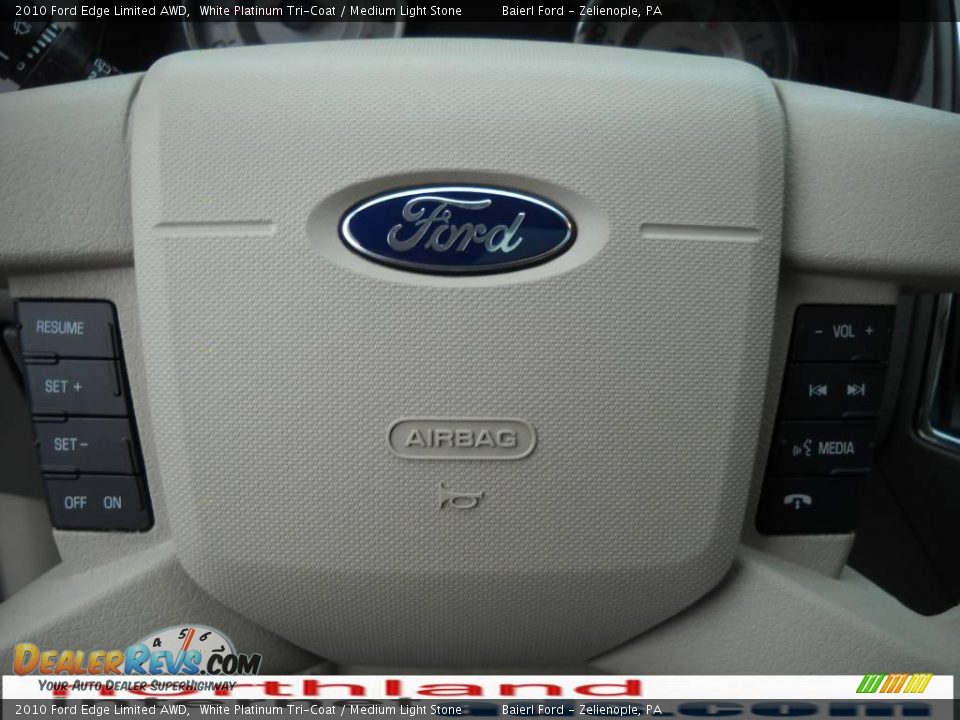 2010 Ford Edge Limited AWD White Platinum Tri-Coat / Medium Light Stone Photo #19