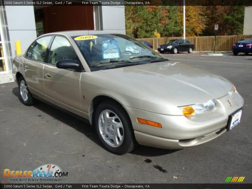 2000 Saturn S Series SL2 Sedan Gold / Tan Photo #7