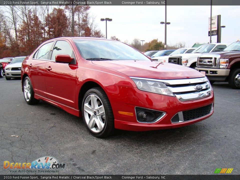 2010 Ford Fusion Sport Sangria Red Metallic / Charcoal Black/Sport Black Photo #1