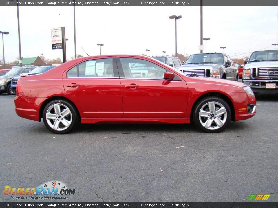 2010 Ford Fusion Sport Sangria Red Metallic / Charcoal Black/Sport Black Photo #2