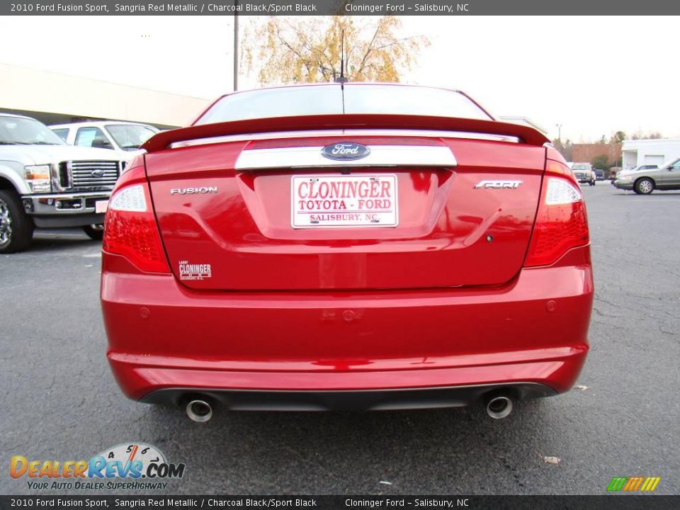 2010 Ford Fusion Sport Sangria Red Metallic / Charcoal Black/Sport Black Photo #4