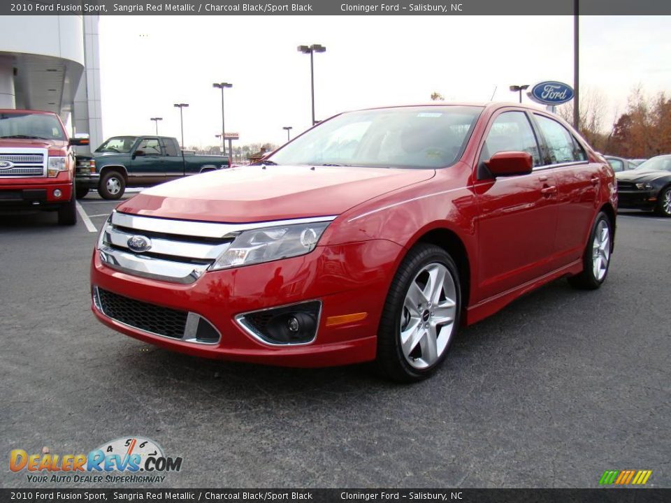 2010 Ford Fusion Sport Sangria Red Metallic / Charcoal Black/Sport Black Photo #6