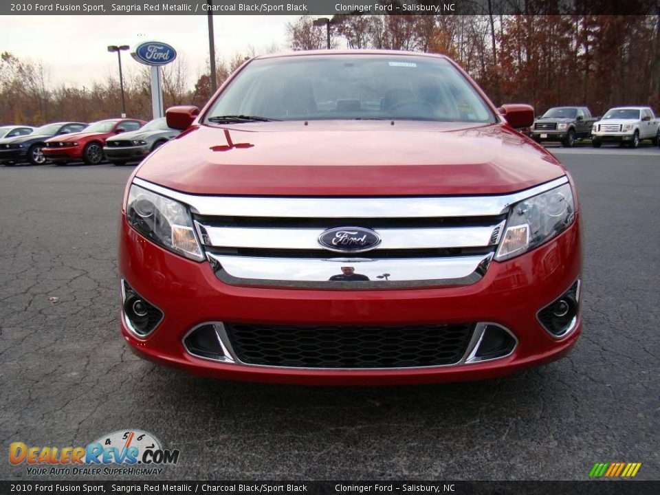 2010 Ford Fusion Sport Sangria Red Metallic / Charcoal Black/Sport Black Photo #7