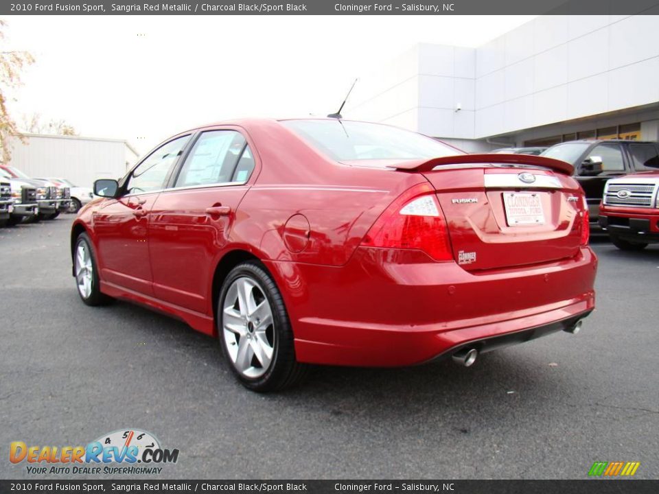 2010 Ford Fusion Sport Sangria Red Metallic / Charcoal Black/Sport Black Photo #28