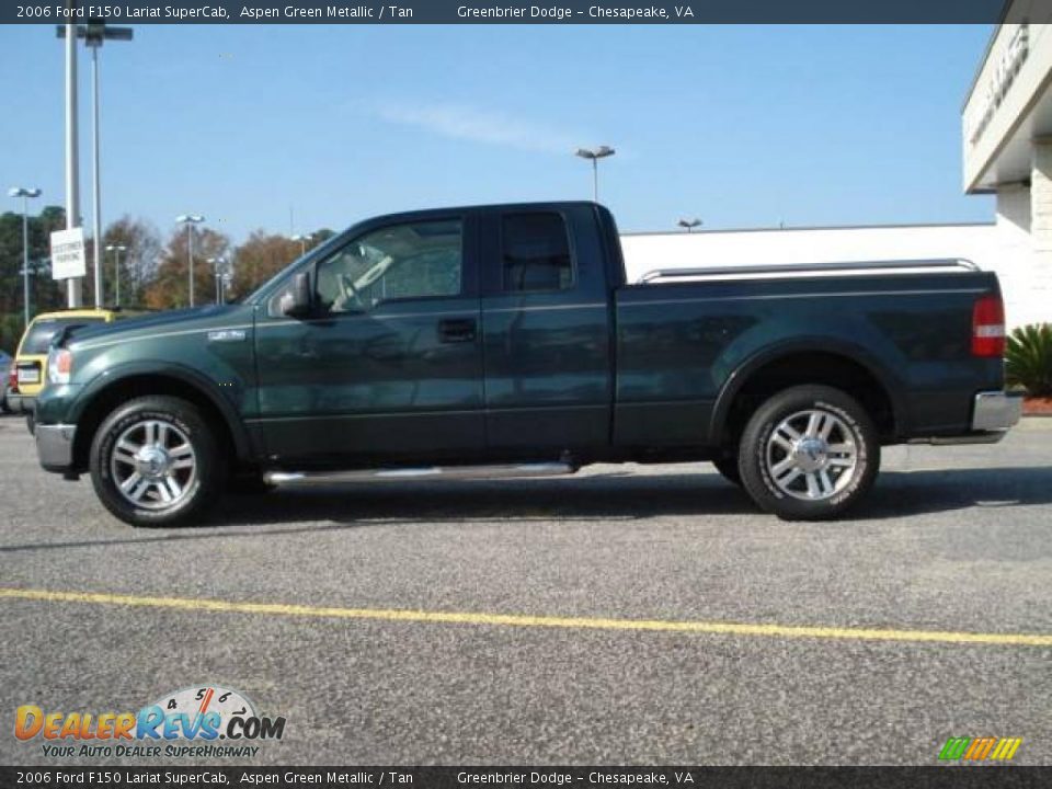 2006 Ford F150 Lariat SuperCab Aspen Green Metallic / Tan Photo #3