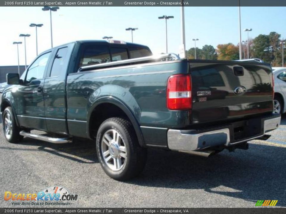 2006 Ford F150 Lariat SuperCab Aspen Green Metallic / Tan Photo #4