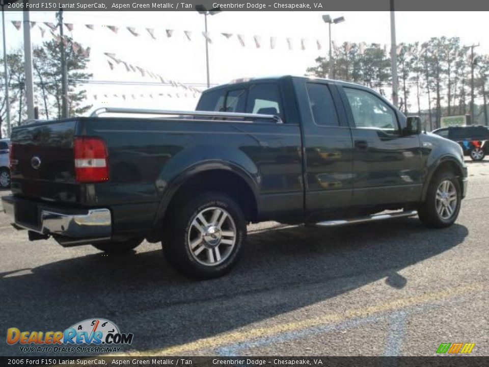 2006 Ford F150 Lariat SuperCab Aspen Green Metallic / Tan Photo #5