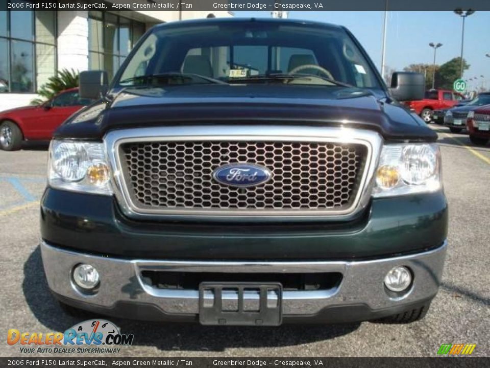 2006 Ford F150 Lariat SuperCab Aspen Green Metallic / Tan Photo #8