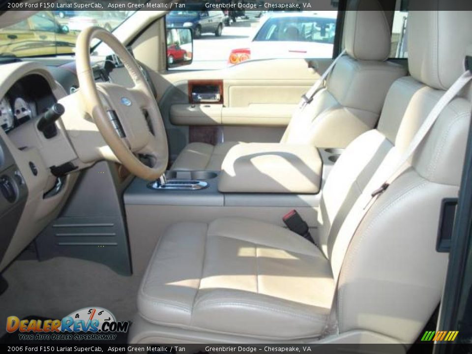 2006 Ford F150 Lariat SuperCab Aspen Green Metallic / Tan Photo #9