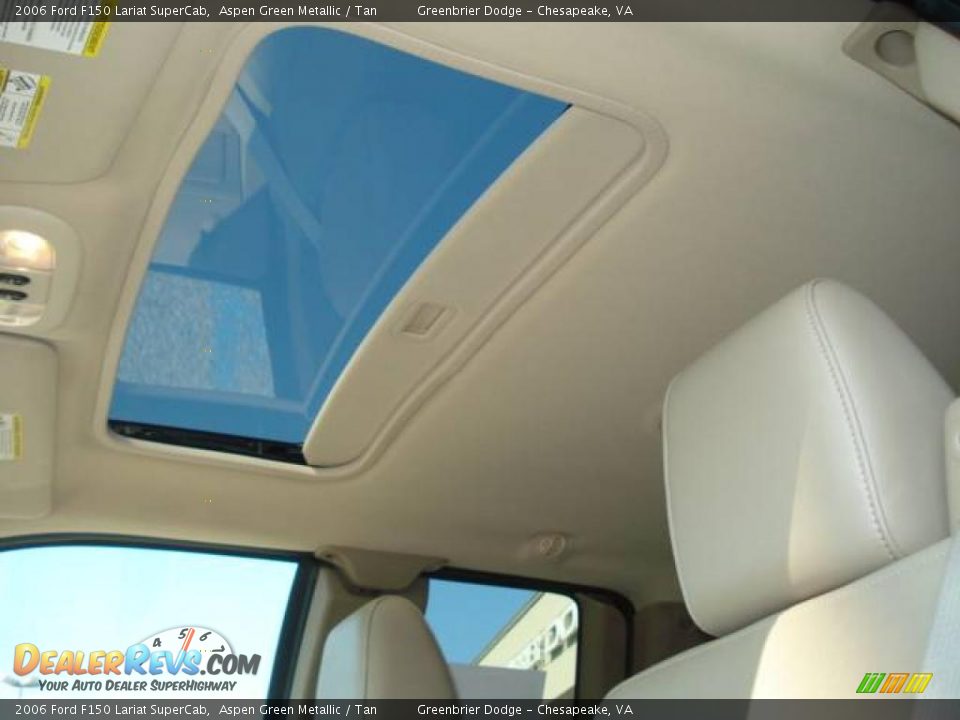 2006 Ford F150 Lariat SuperCab Aspen Green Metallic / Tan Photo #10