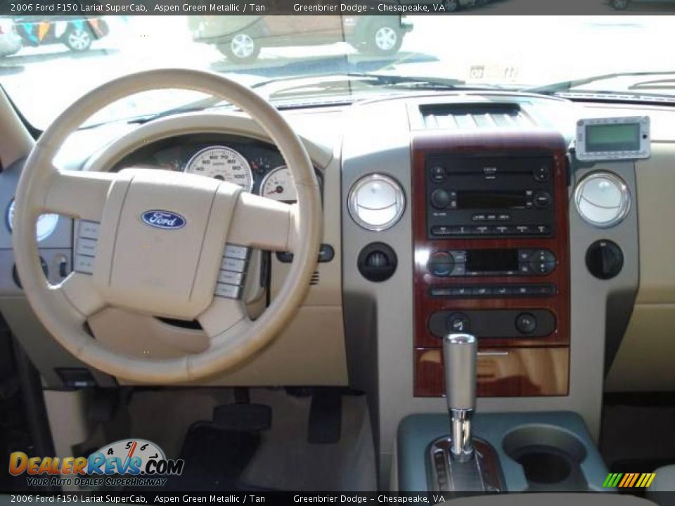 2006 Ford F150 Lariat SuperCab Aspen Green Metallic / Tan Photo #15