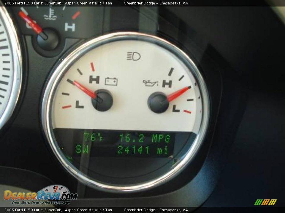 2006 Ford F150 Lariat SuperCab Aspen Green Metallic / Tan Photo #25