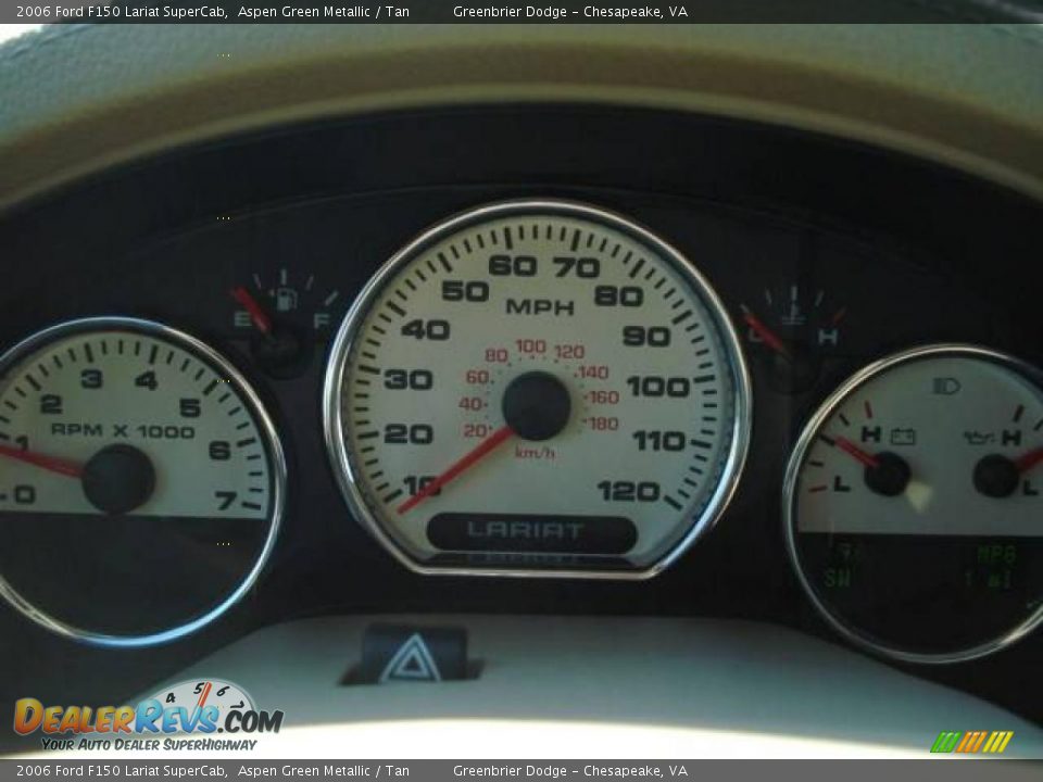 2006 Ford F150 Lariat SuperCab Aspen Green Metallic / Tan Photo #26