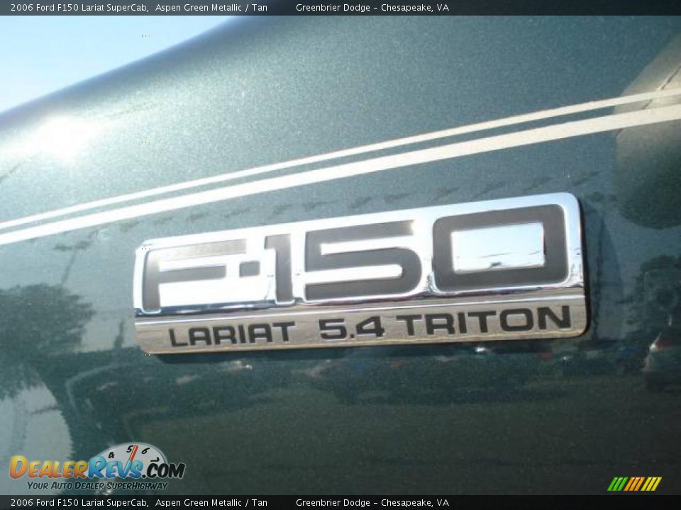 2006 Ford F150 Lariat SuperCab Aspen Green Metallic / Tan Photo #29