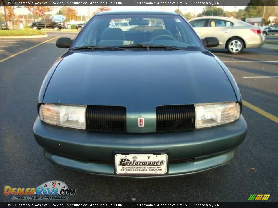 1997 Oldsmobile Achieva SL Sedan Medium Sea Green Metallic / Blue Photo #8