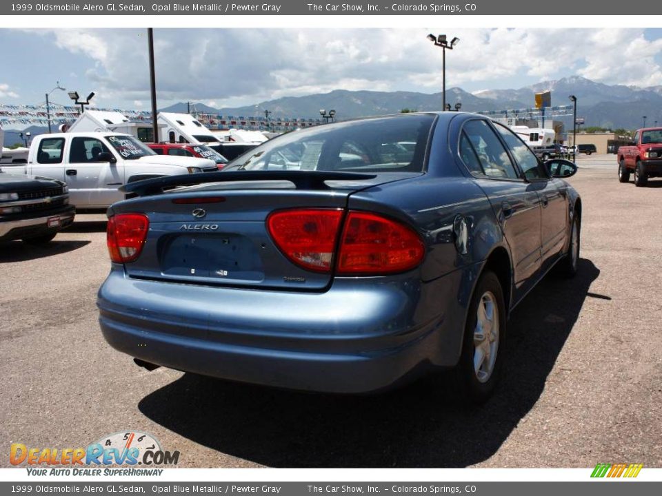 1999 Oldsmobile Alero GL Sedan Opal Blue Metallic / Pewter Gray Photo #4