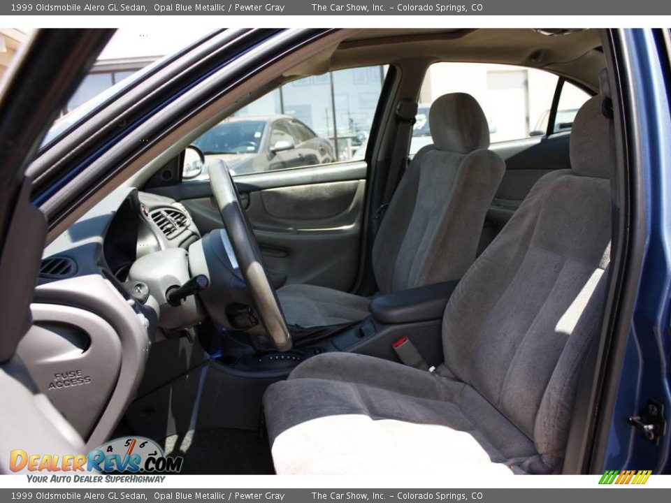 1999 Oldsmobile Alero GL Sedan Opal Blue Metallic / Pewter Gray Photo #6
