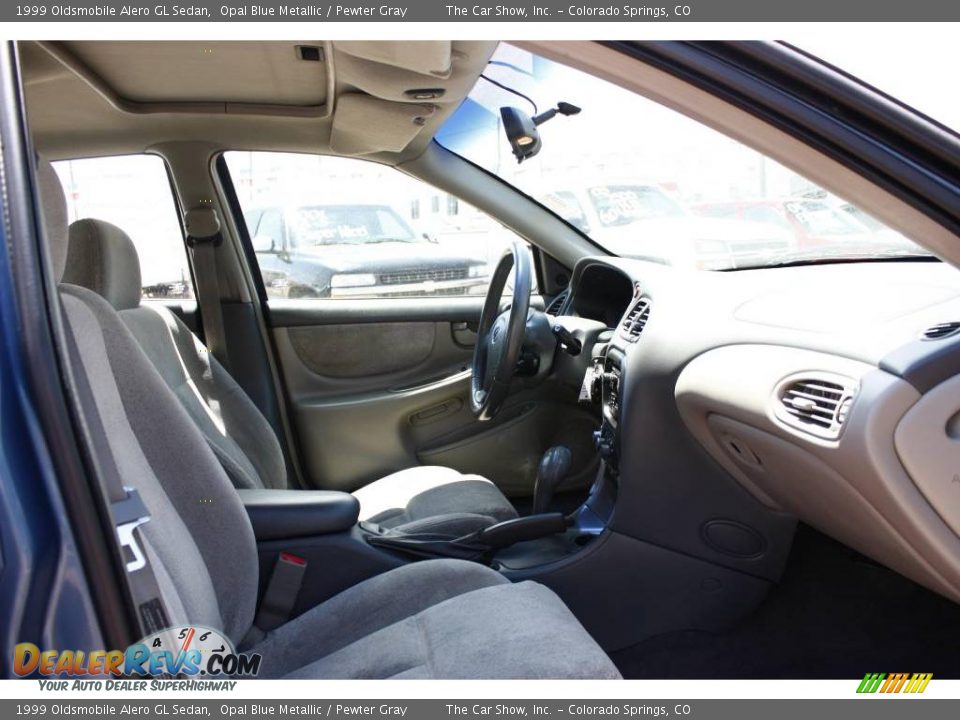 1999 Oldsmobile Alero GL Sedan Opal Blue Metallic / Pewter Gray Photo #8