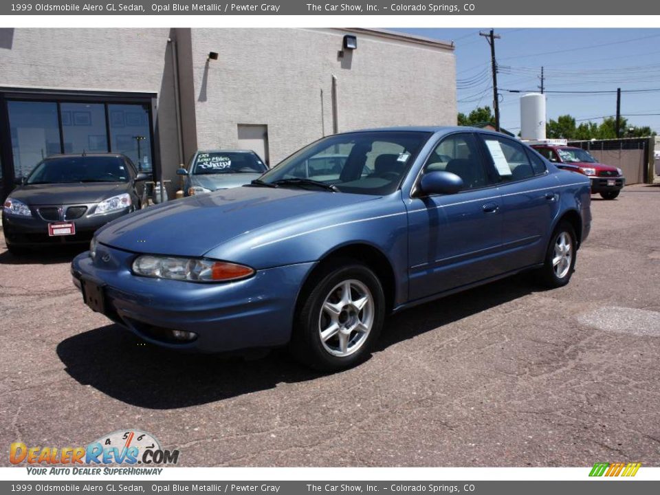 1999 Oldsmobile Alero GL Sedan Opal Blue Metallic / Pewter Gray Photo #9